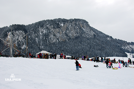 Ski à Château d'Oex, Suisse